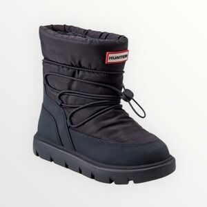 Hunter Cozy Waterproof Winter Snow Boot Kids 4 Navy Blue Insulated Puffer HJCOZY